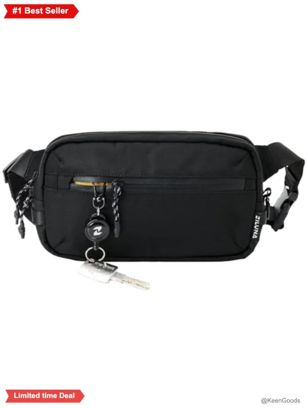 RFID Blocking Anti-Theft Sling Bag Waist Pack Water Resistant Nylon Crossbody